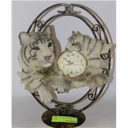 VINTAGE WHITE TIGER CLOCK