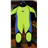 Image 1 : NEW SMALL YOUTH WETSUIT YELLOW AND BLUE