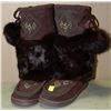 Image 1 : PAIR OF "DETAILS" BROWN MOCCASIN BOOTS