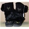 Image 1 : PAIR OF "DETAILS" BLACK MOCCASIN BOOTS