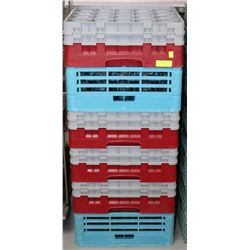 6 DISH RACKS WITH GLASSES