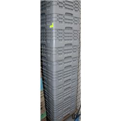 SET OF STACKING DISHWASHER TRAYS ON WHEELS