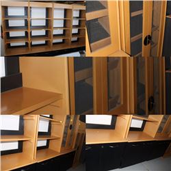 TALL LIQUOR DISPLAY SHELVES & EXTRA TOP