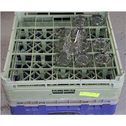 2 DISH RACKS WITH GLASSES