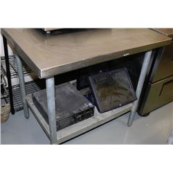 2 SHELF STAINLESS BAR TABLE