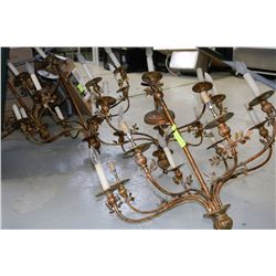 LOT OF 4-RUSTIC CHANDELIERS