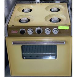 COLEMAN PROPANE 4 BURNER STOVE AND OVEN