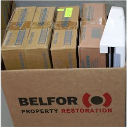 BOX WITH FOUR CASES OF HEALTH GUARD TOILET SEAT CO