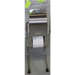 PORTABLE DOUBLE ROLL TOILET PAPER DISPENSER