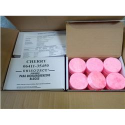 CASE OF URINAL PUCKS CHERRY SCENTED