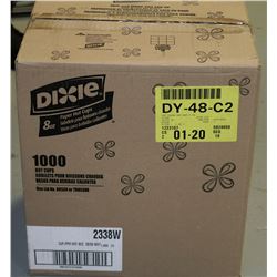 CASE OF 1000 DIXIE 8 OZ HOT CUPS