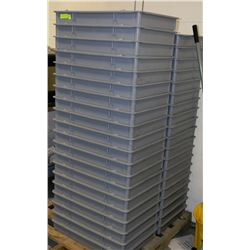 39- 3" DEEP PLASTIC TRAYS