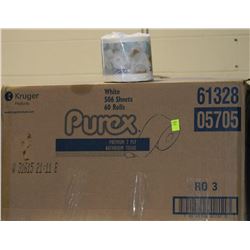 CASE OF PUREX 60 ROLLS OF PREMIUM 2 PLY TOILET