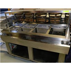 4 WELL STEAM TABLE W/ SNEEZE GUARD