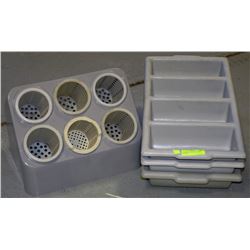 3 CUTLERY TRAYS & CUTLERY HOLDER