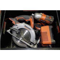 RIDGID 18VOLT LITHIUM ION DRILL AND SAW W/