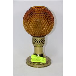 VINTAGE AMBER GLOBE MASON CANDLELIGHT,SPRING