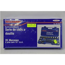 WESTWARD 20PC SAE 1/2" DRIVE SOCKET SET NEW