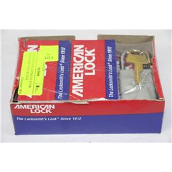 LOT OF 6 NEW AMERICAN LOCK PADILOCKS *ALL KEYED
