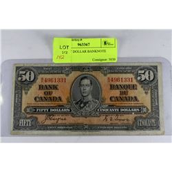 1937 FIFTY DOLLAR BANKNOTE
