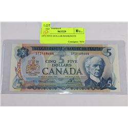 1972 FIVE DOLLAR BANKNOTE