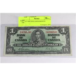 1937 ONE DOLLAR BANKNOTE