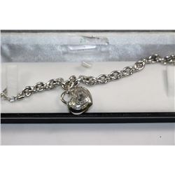 ONE LADIES STERLING SILVER & DIAMOND BRACELET