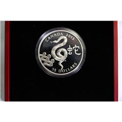 2013  $15 DOLLAR SILVER COIN YEAR OF THE SNAKE