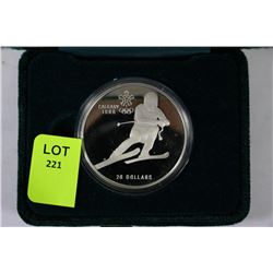 SILVER CALGARY OLYMPIC WINTER GAMES $20 COIN