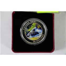 2014 $20 FINE SILVER COIN RIVER RAPIDS