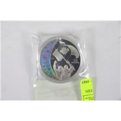 SILVER $25 DOLLAR OLYMPIC COIN VANCOUVER 2010