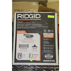 RIDGID SHOP VAC 6 GALLON