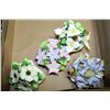 Image 1 : TRAY OF PAINTED ROYAL ADDERLY BONE CHINA FLOWERS