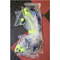 LOT WITH 5 NEW SNORKELS