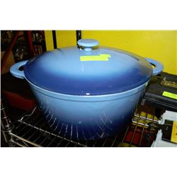 LARGE NEW STONEWARE BLUE CAST POT