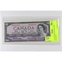 1954 CANADIAN TEN DOLLAR BANKNOTE