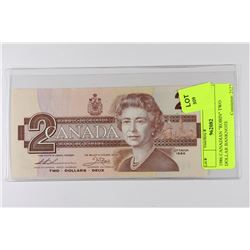 1986 CANADIAN "ROBIN" TWO DOLLAR BANKNOTE