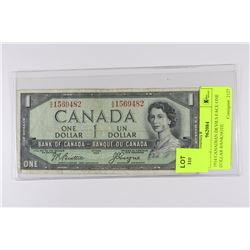 1954 CANADIAN DEVILS FACE ONE DOLLAR BANKNOTE
