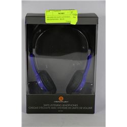 HEADRUSH SAFE LISTENING HEADPHONES - BLUE