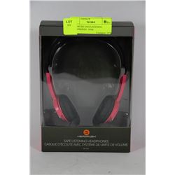 HEADRUSH SAFE LISTENING HEADPHONES - PINK