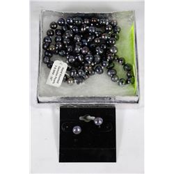 HAND KNOTTED GENUINE PEARL NECKLACE & EARRING