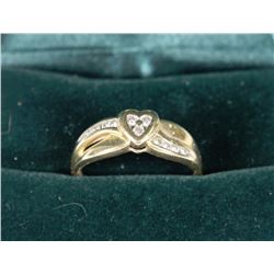 10 KT YELLOW GOLD LADIES DIAMOND W/4