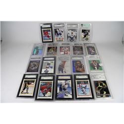 BOX OF 19 GRADED HOCKEY CARDS