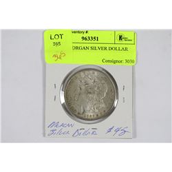 1885 "S" MORGAN SILVER DOLLAR