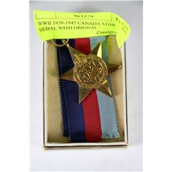 WWII 1939-1945 CANADA STAR MEDAL WITH ORIGINAL
