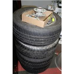 LOT OF 4 ASSORTED TIRES SIZE 225/60/R15