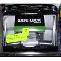 WEISER SAFE LOCK HALL & CLOSET LEVER SET