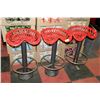 Image 1 : HAUSER RED TRACTOR SEAT STOOL X3