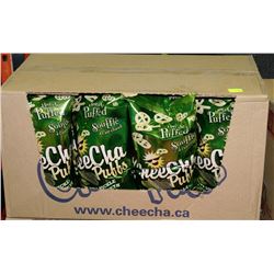 CASE OF 12 CHEE CHA PUFFS DILL PICKLE FLAVOUR