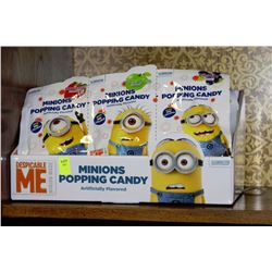 CASE OF DESPICABLE ME MINIONS POPPING CANDY